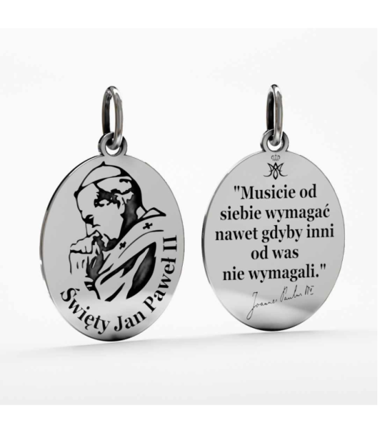 Medalik ze srebra Święty Jan Paweł II