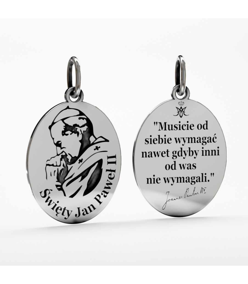 Medalik ze srebra Święty Jan Paweł II