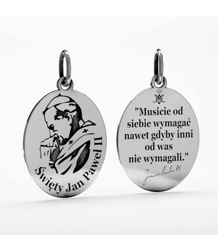 Medalik ze srebra Święty Jan Paweł II